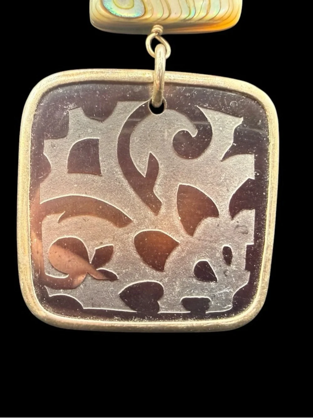 Silpada Handcrafted Brown Bead Pendant Necklace with Filigree Accent - Picture 4 of 5